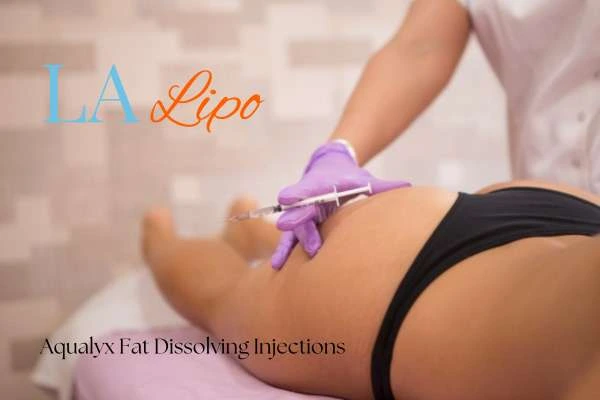 Woman having fat dissolving injections Haverhill on thighs