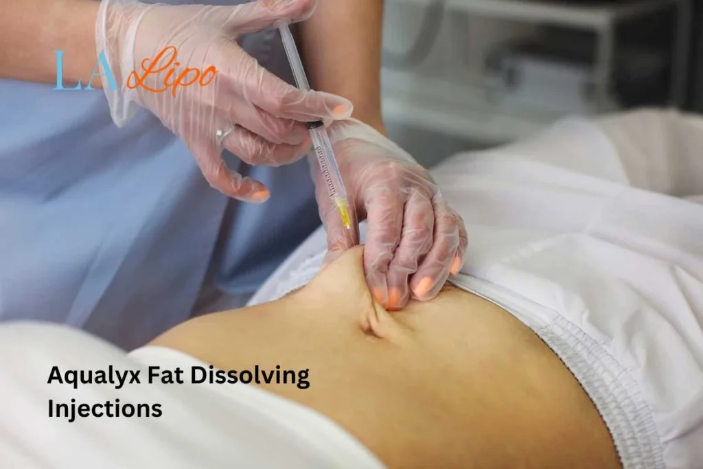 woman having fat dissolving injections Haverhill in the stomach